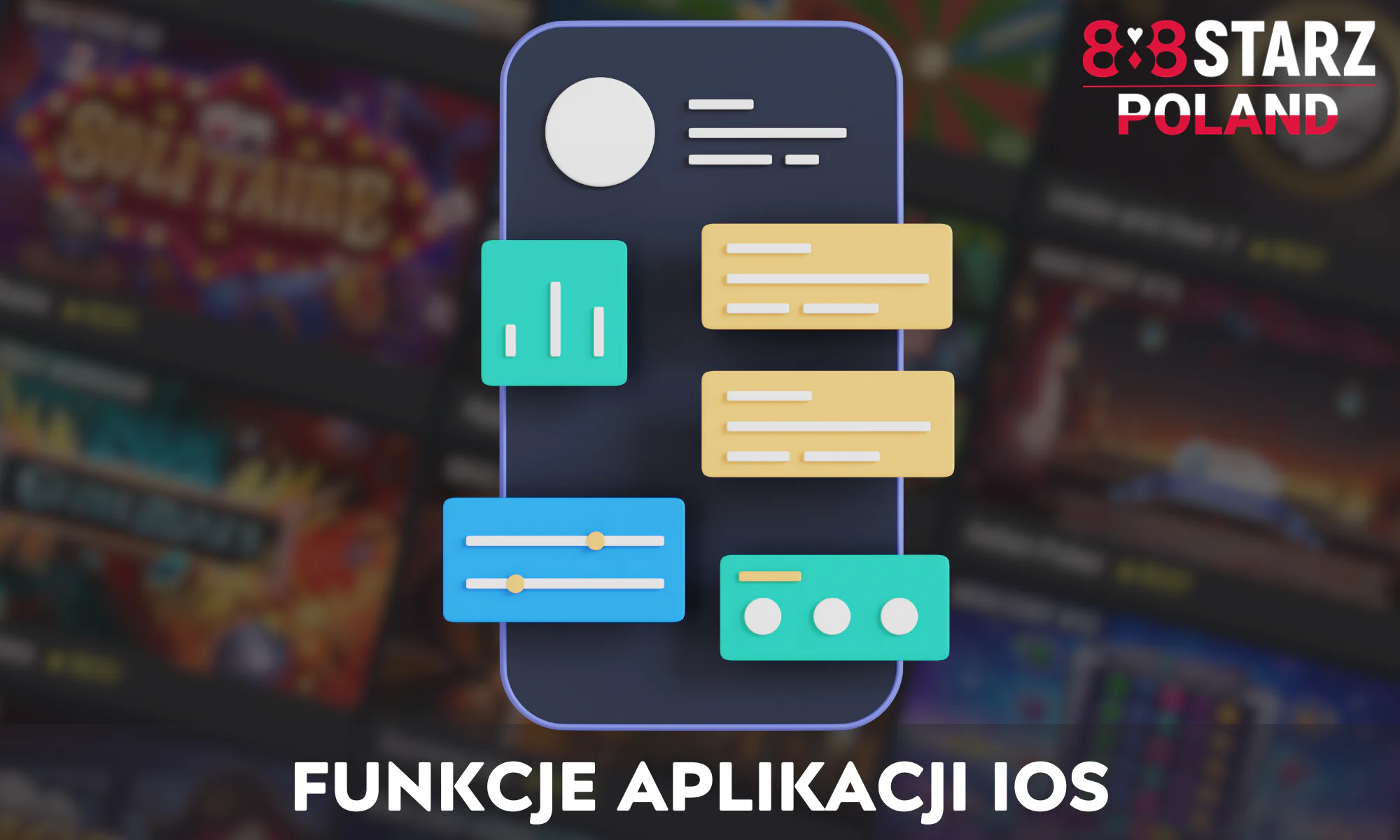 Aplikacja mobilna 888Starz na iOS zawiera kilka funkcji dostępnych dla legalnych graczy z Polski