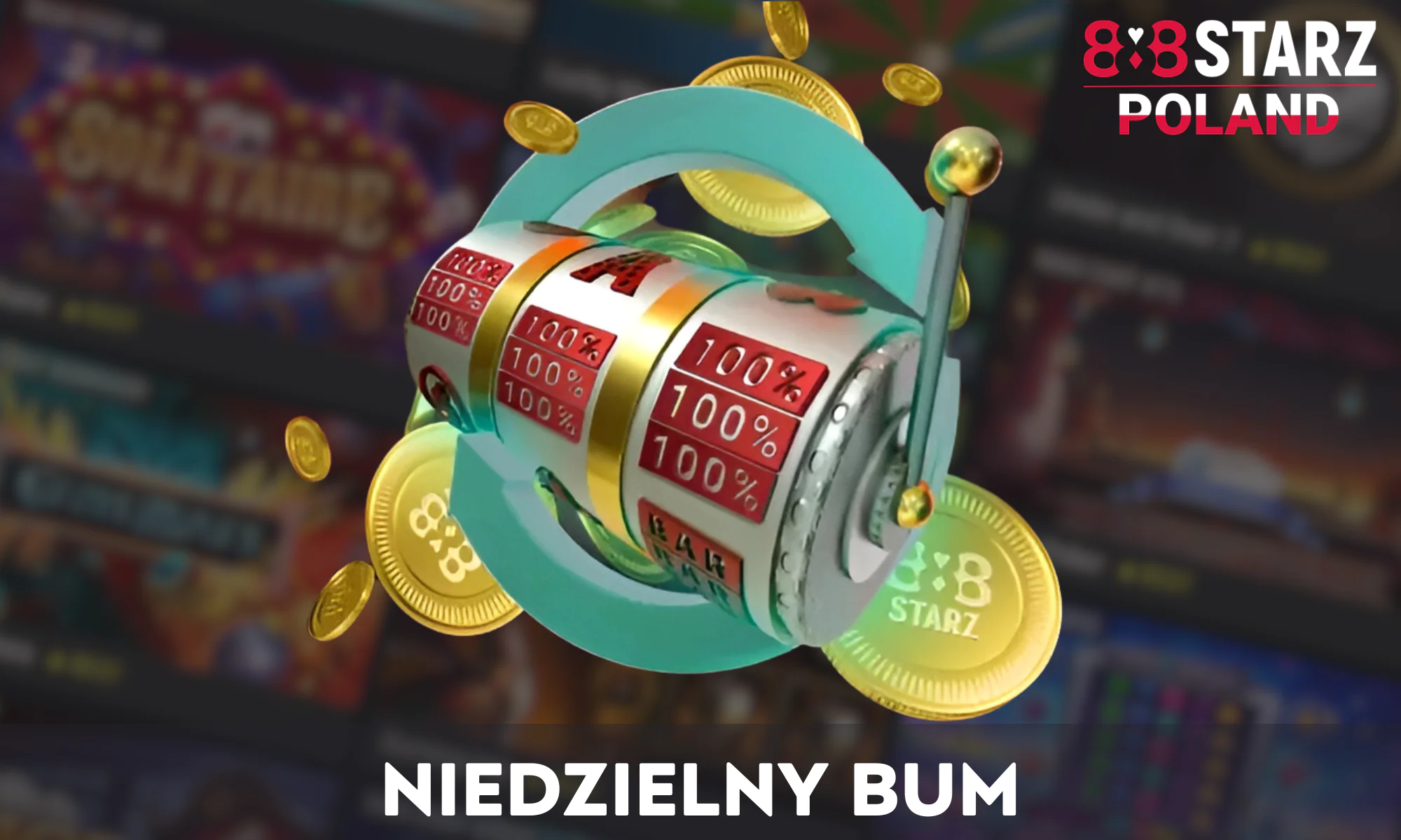 W niedziele minimalny depozyt w wysokości 24 PLN uprawnia do otrzymania bonusu 100% w 888Starz Casino